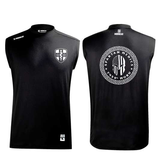 Spartan Medics MudGear Men's Fitted Race Jersey vX Sleeveless Tee Pre-Order