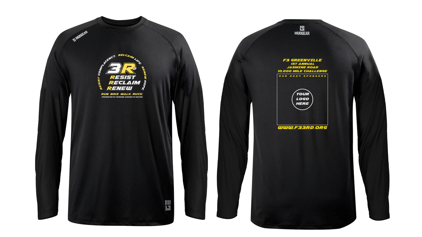 F3 Greenville + Jasmine Road 1st Annual Mileage Challenge Pre-Order September 2024