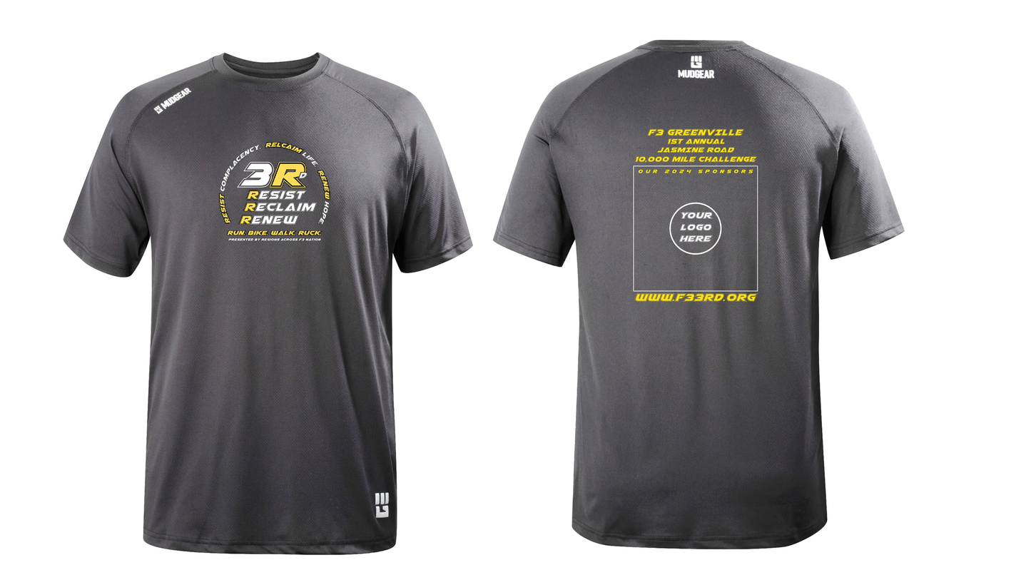 F3 Greenville + Jasmine Road 1st Annual Mileage Challenge Pre-Order September 2024