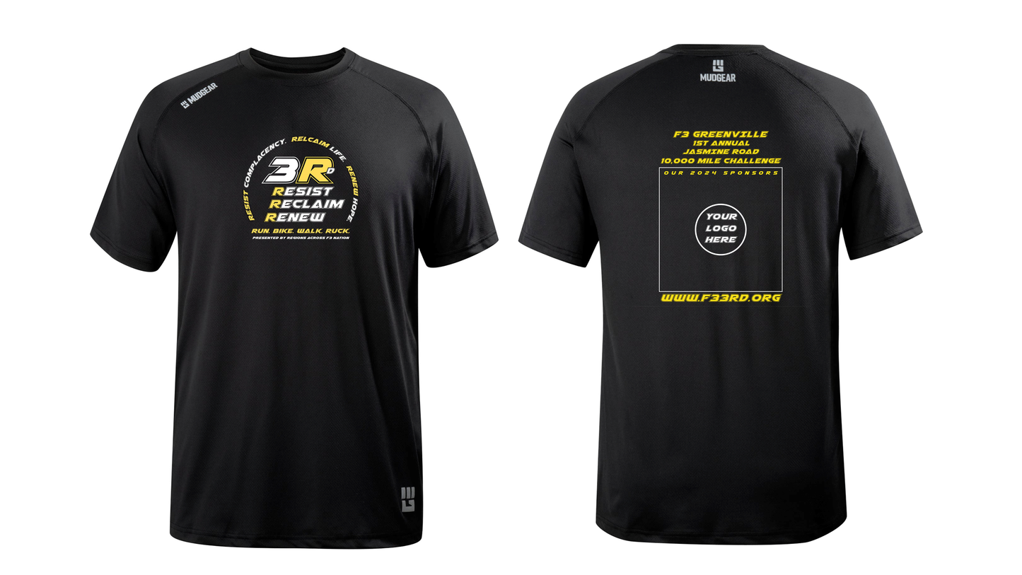 F3 Greenville + Jasmine Road 1st Annual Mileage Challenge Pre-Order September 2024