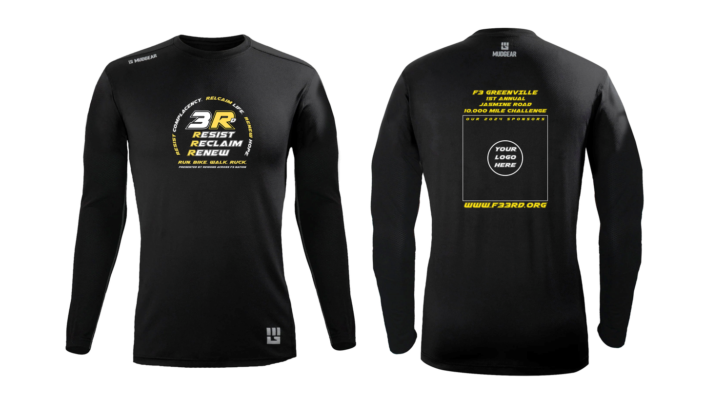 F3 Greenville + Jasmine Road 1st Annual Mileage Challenge Pre-Order September 2024