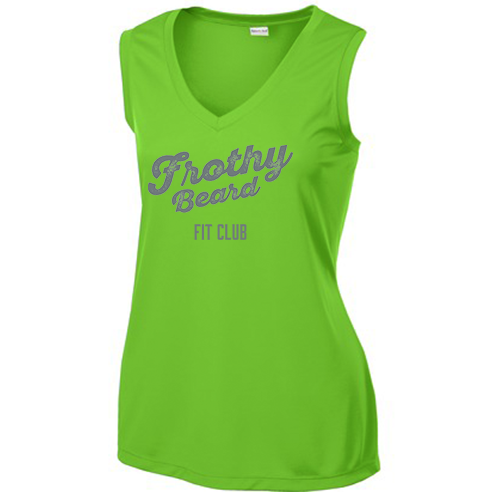 Frothy Beard - Women's Sport-Tek V-Neck Sleeveless Tee Pre-Order