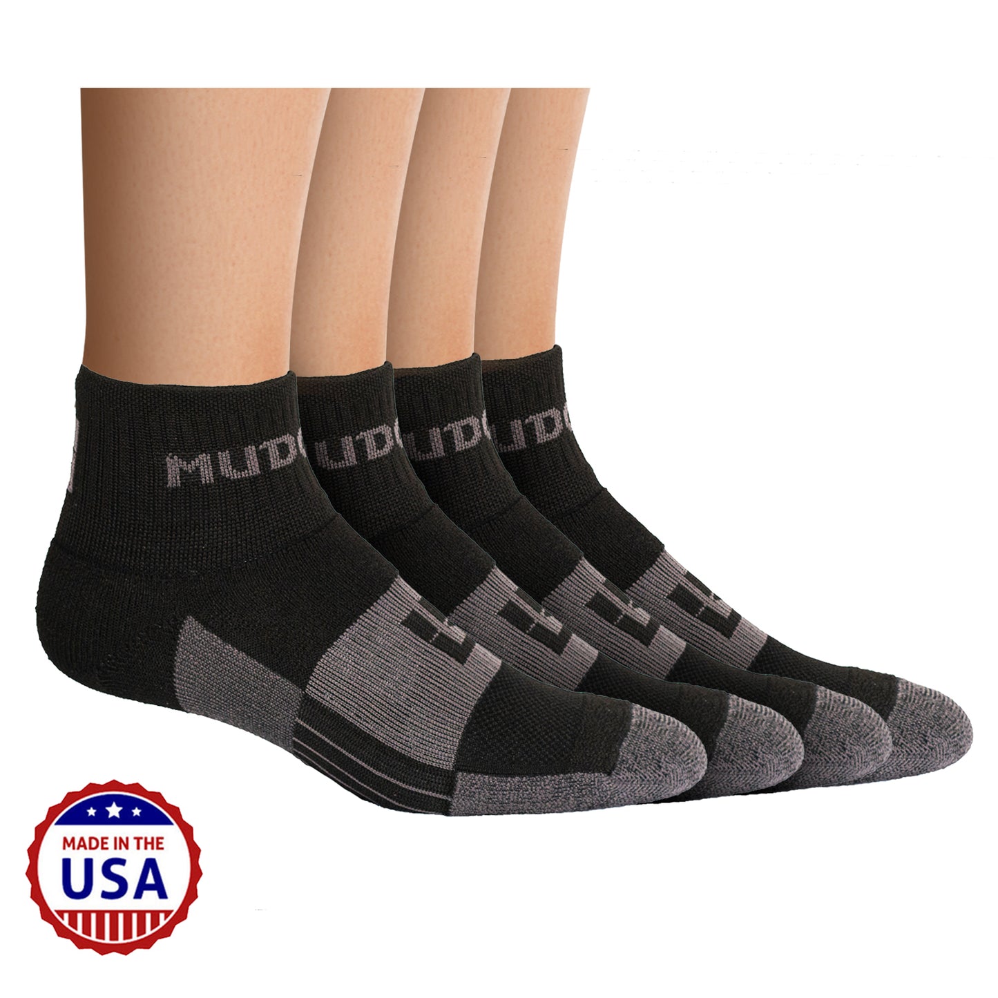MudGear Quarter (¼) Crew Socks (2 pair pack)