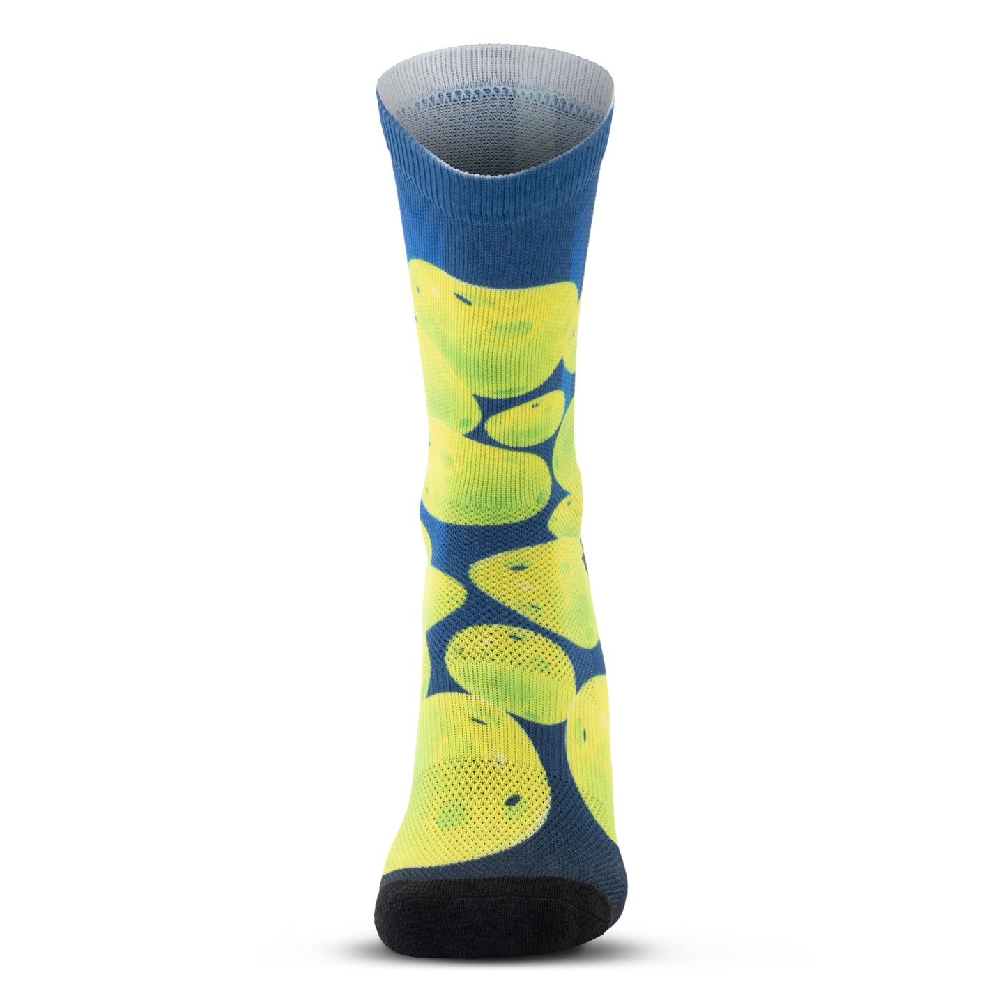 Performance PickleBall Custom Crew Height Socks - Blue/Green (1 Pair)