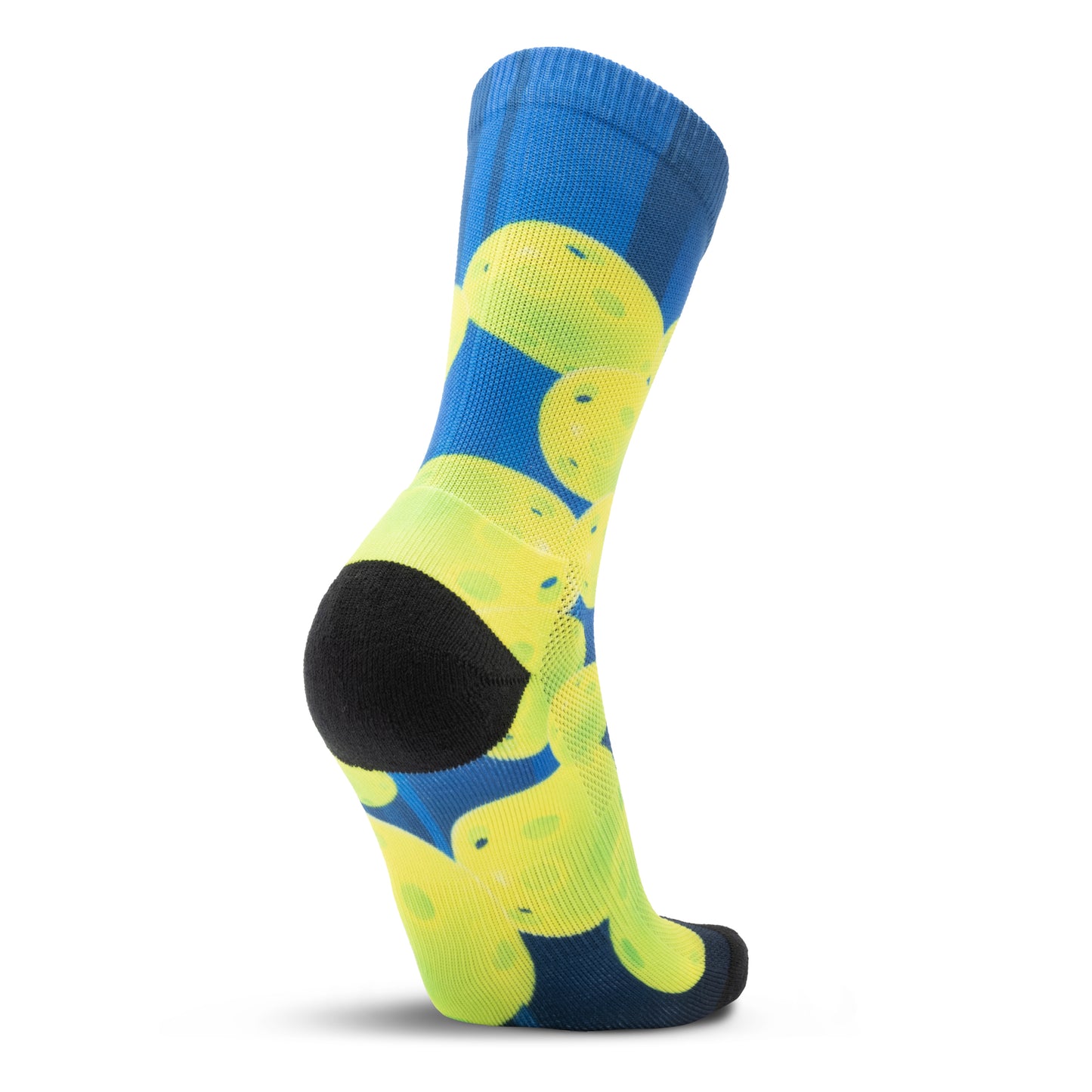 Performance PickleBall Custom Crew Height Socks - Blue/Green (1 Pair)