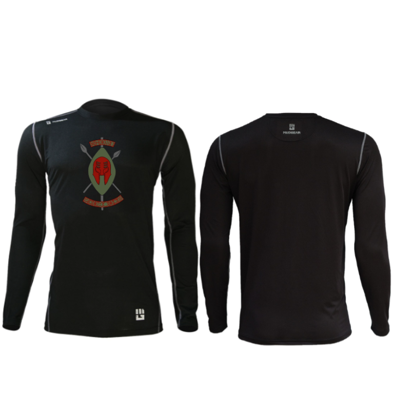 Black Spartans MudGear Men's Fitted Race Jersey Long Sleeve v3 Pre-Order