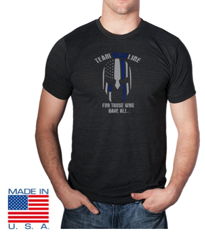 Team Blue Line USA Made Men's Tri-Blend Tee Pre-Order