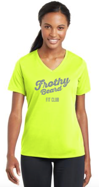 Frothy Beard - Women's Sport-Tek RacerMesh V-Neck Tee