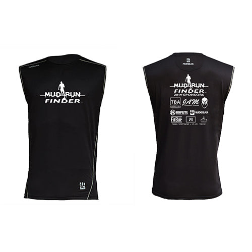 Mud Run Finder MudGear Men's Fitted Race Jersey v3 Sleeveless Tee Pre-Order