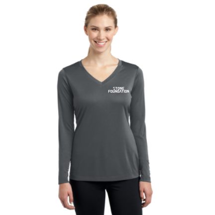 Stone Foundation Sport-Tek Ladies Long Sleeve PosiCharge Competitor V-Neck Tee Pre-Order