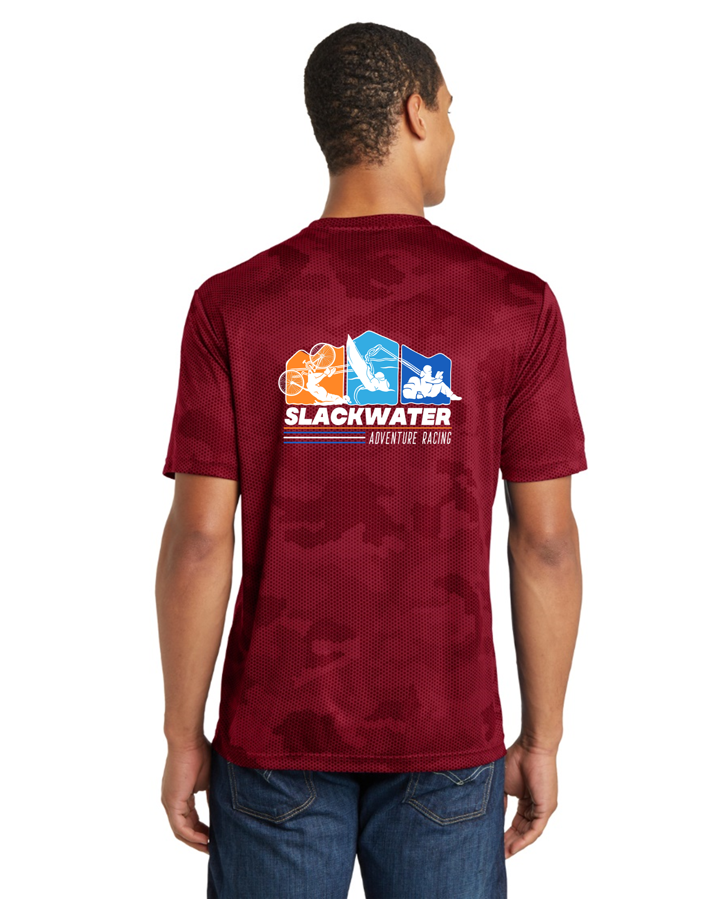 Slackwater Adventure Racing Men's Sport-Tek CamoHex Tee Pre-Order