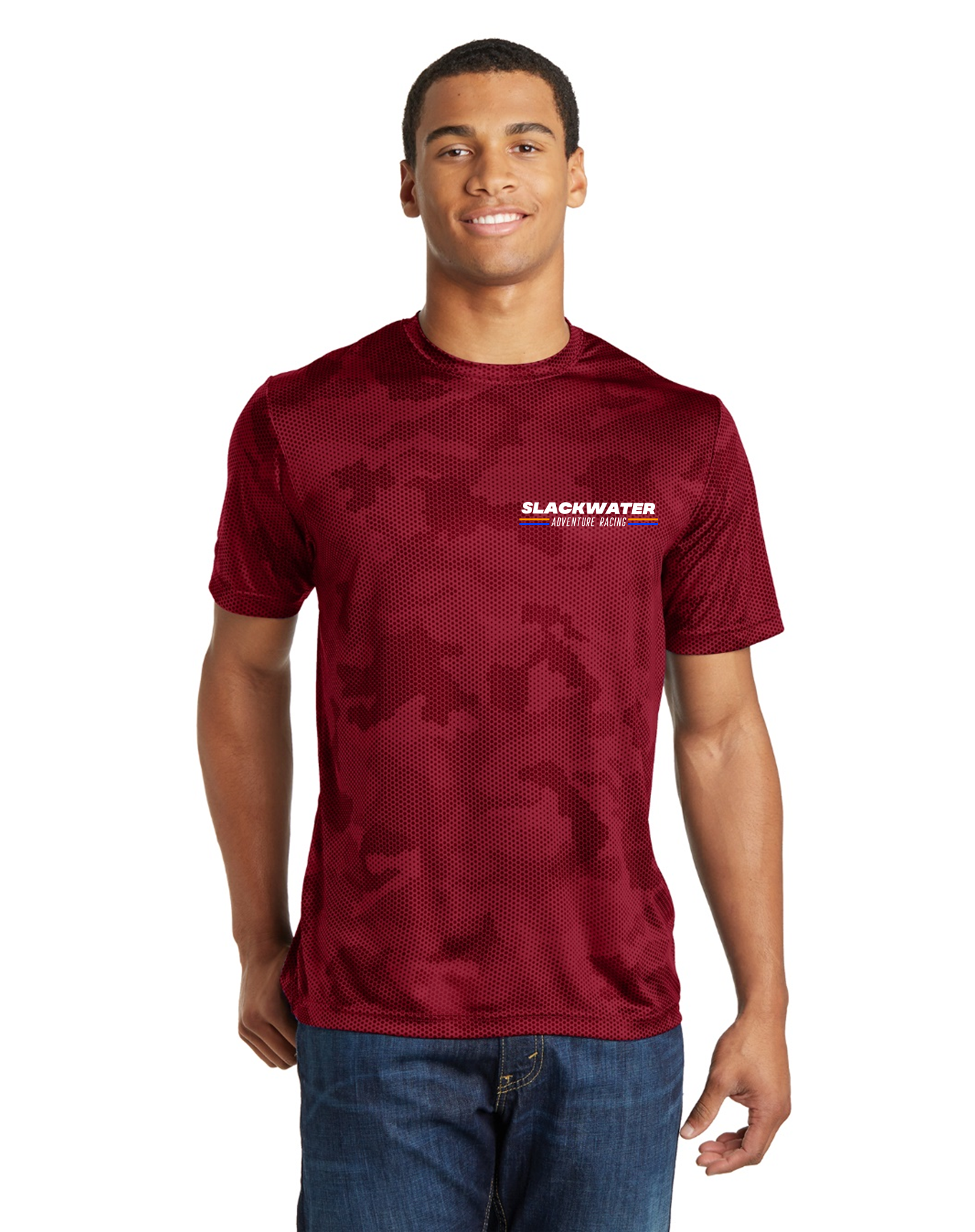 Slackwater Adventure Racing Men's Sport-Tek CamoHex Tee Pre-Order
