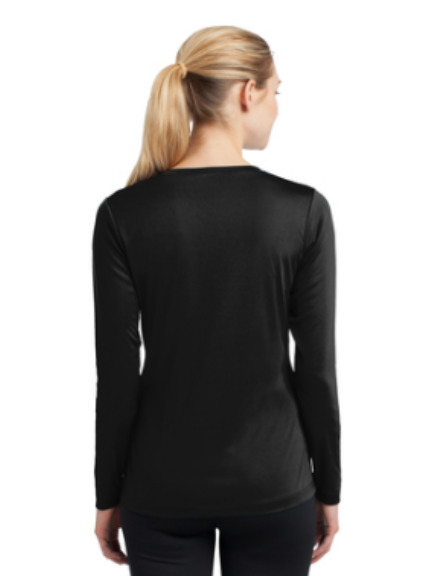 Black Spartans Sport-Tek Women's Long Sleeve V-Neck Tee Pre-Order