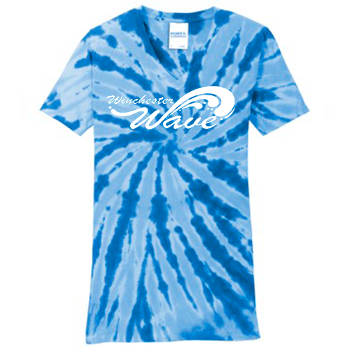 Winchester Wave - Women's Port & Company Tie-Dye V-Neck Tee Pre-Order