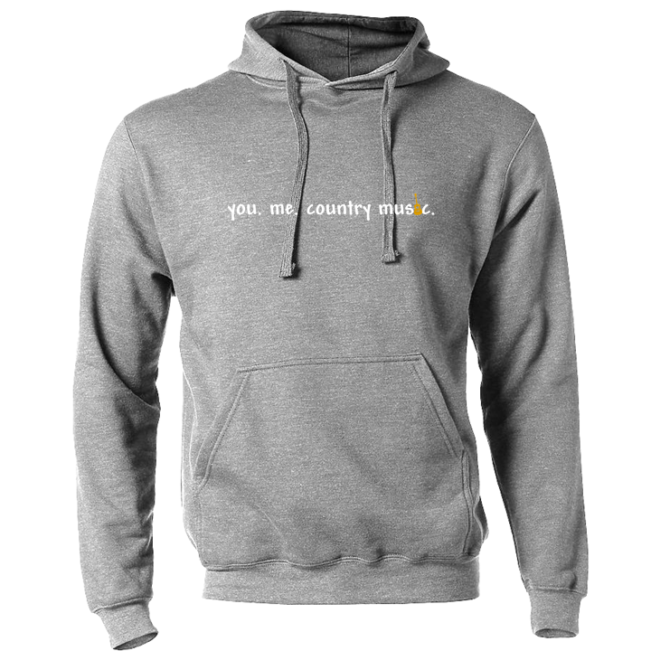 Carter Gallo "you. me. country music" Fleece Hoodie (tour exclusive) - Heather Gray