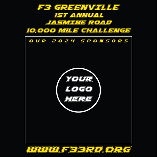 F3 Greenville + Jasmine Road 1st Annual Mileage Challenge Pre-Order September 2024