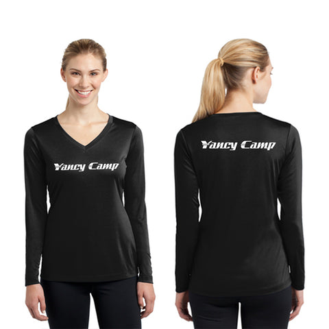 Yancy Camp Sport-Tek Women's Long Sleeve V-Neck Tee Pre-Order