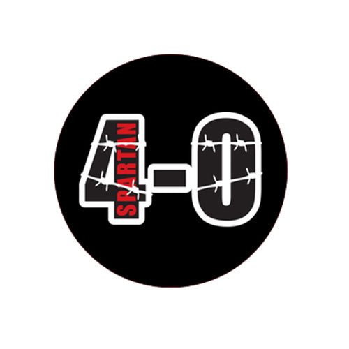 Spartan 4-0 Four Inch Round Stickers