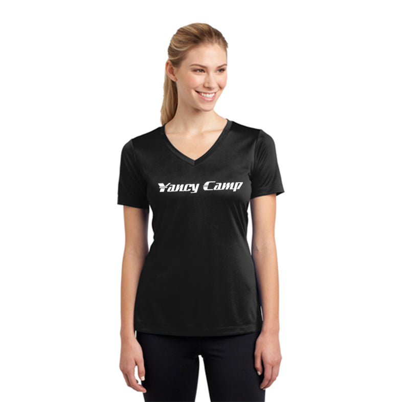 Yancy Camp Sport-Tek Women's Short Sleeve V-Neck Tee Pre-Order