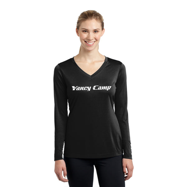Yancy Camp Sport-Tek Women's Long Sleeve V-Neck Tee Pre-Order