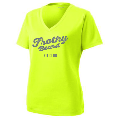 Frothy Beard - Women's Sport-Tek RacerMesh V-Neck Tee