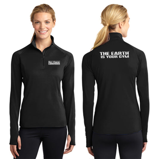 Gut Check Fitness Sport-Tek Ladies 1/2-Zip Pullover Pre-Order (Black only)