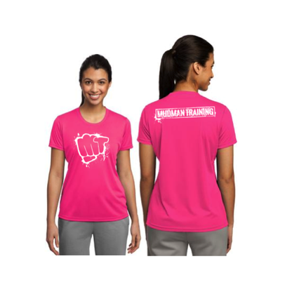 MudMan Training Sport-Tek Ladies Short Sleeve Shirt  (Neon Pink) Pre-Order