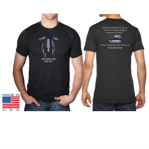 Team Blue Line USA Made Men's Tri-Blend Tee Pre-Order