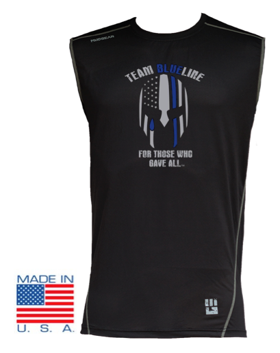 Team Blue Line MudGear Fitted Race Jersey v3 Sleeveless Tee Pre-Order