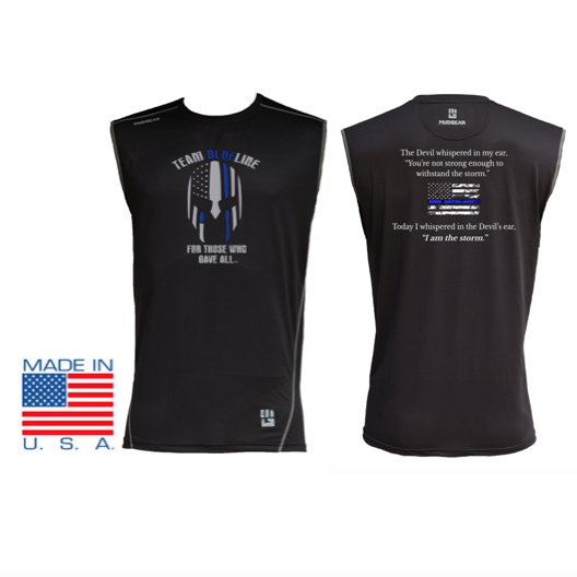Team Blue Line MudGear Fitted Race Jersey v3 Sleeveless Tee Pre-Order