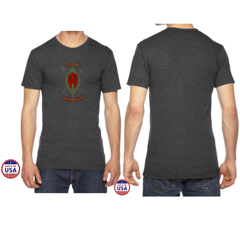 CLEARANCE ITEM - Black Spartans USA Made Men's Tri-Blend Tee