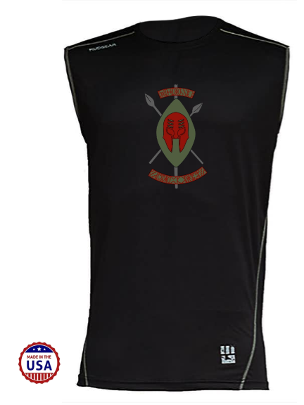 Black Spartans MudGear Men's Fitted Race Jersey v3 Sleeveless Tee Pre-Order