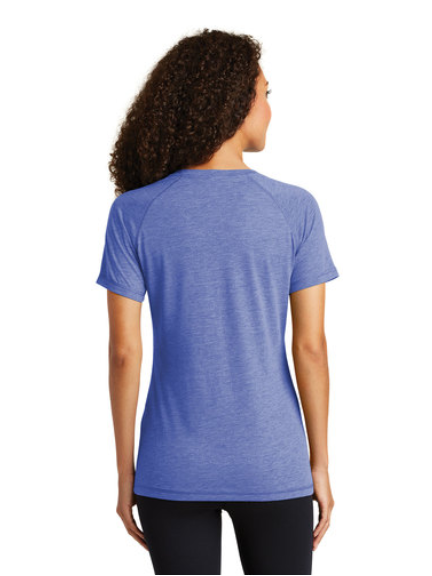 Black Spartans Sport-Tek Ladies PosiCharge Tri-Blend Wicking Scoop Neck Raglan Tee Pre-Order