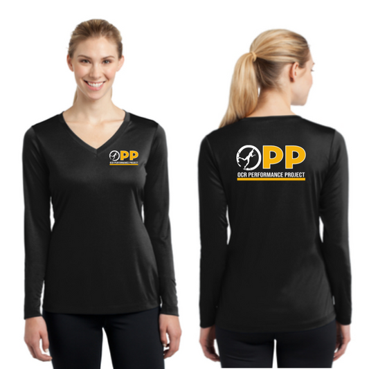 OCR Performance Project Sport-Tek Women's Long Sleeve V-Neck Tee Pre-Order