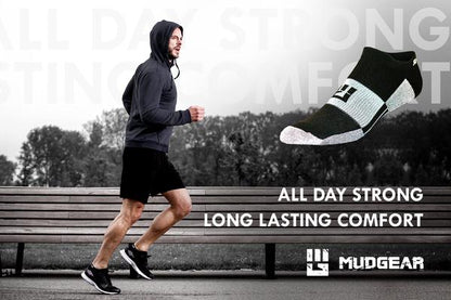 MudGear No-Show Running Socks (2 Pair Pack)